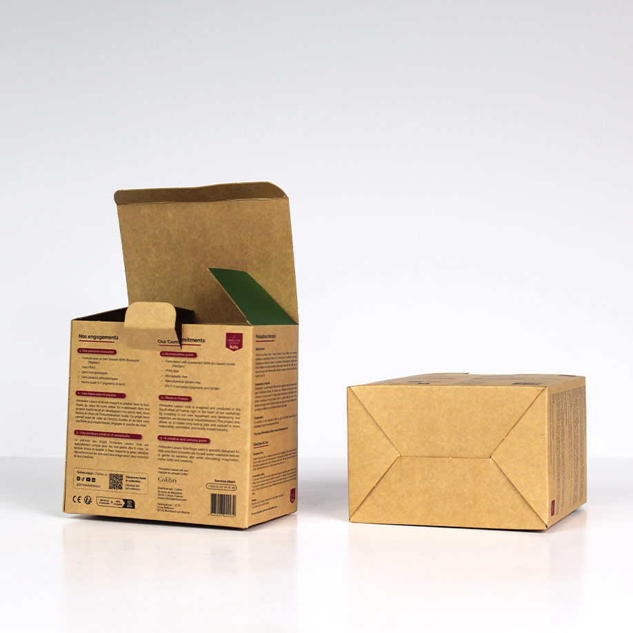 Boîte carton fond semi-auto (A5520) avec verrou - Emballage produit - fabrication française