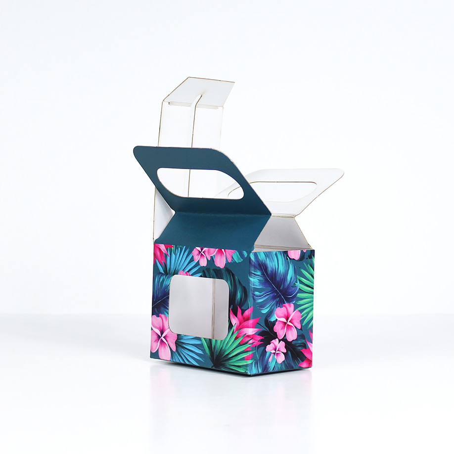 Boite poignée (F1033) à fond semi-auto - Emballage produit - impression personnalisée