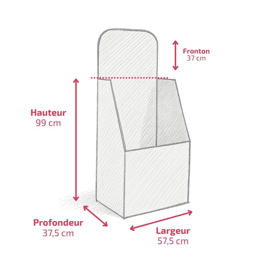 PLV box 1/4 palette AURIS - Présentoir PLV carton - fabrication française