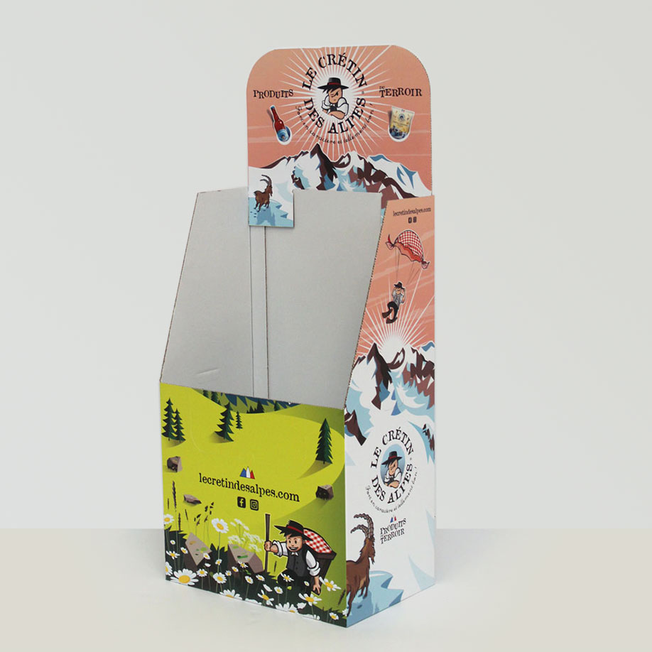 PLV box 1/4 palette AURIS - Présentoir PLV carton - packaging en ligne