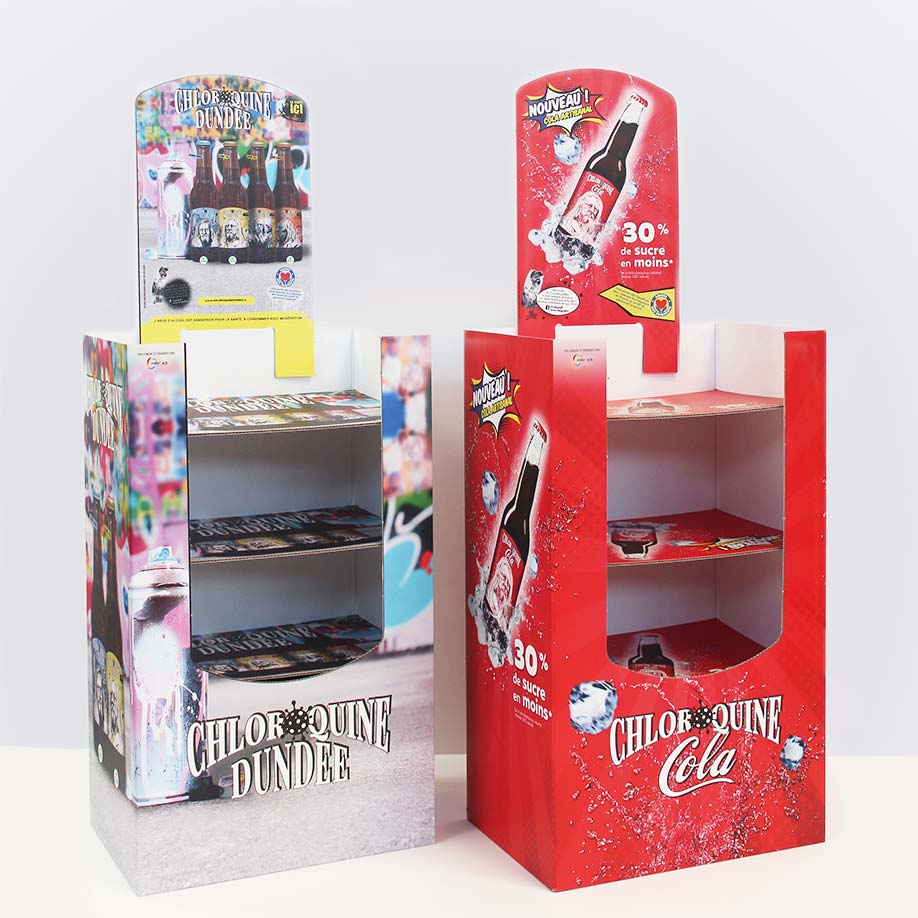 PLV box 1/4 palette MEGEVE - Présentoir PLV carton - engagement écologique