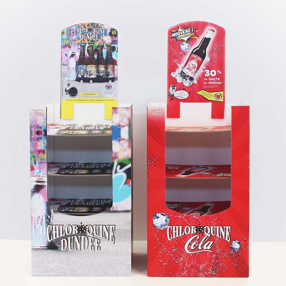 PLV box 1/4 palette MEGEVE - Présentoir PLV carton - fabrication française