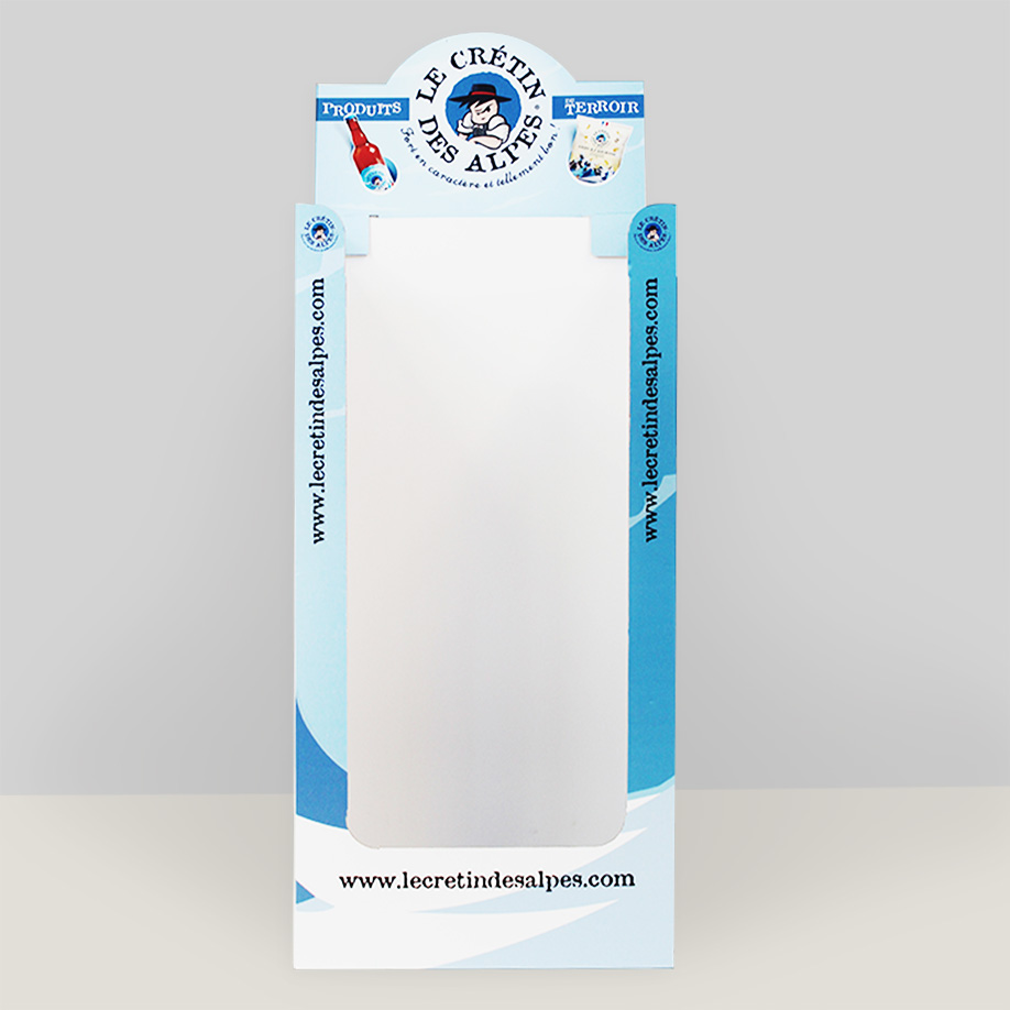 PLV box double 1/2 palette SAMOENS - Présentoir PLV carton - impression personnalisée