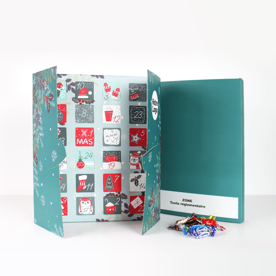 Calendrier de l'Avent Couverture - Packaging de noël - impression au meilleur prix