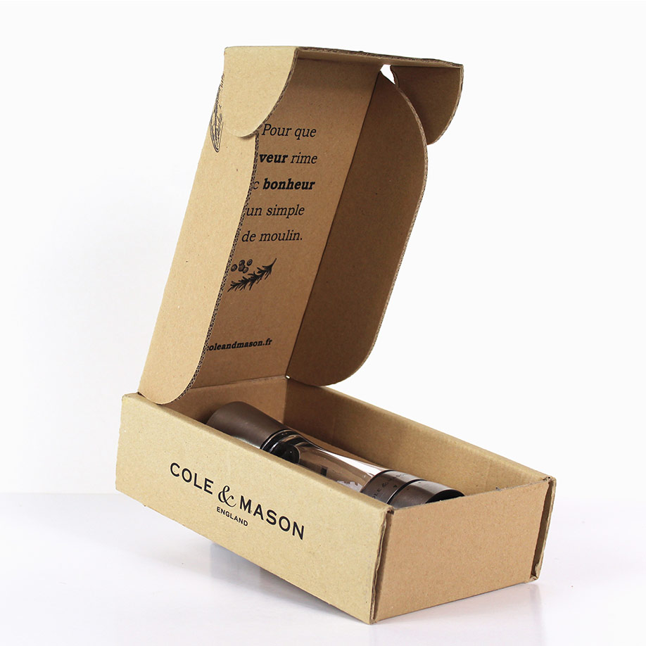 Coffret à oreilles sur-mesure en cannelure - Emballage d'expédition - impression personnalisée