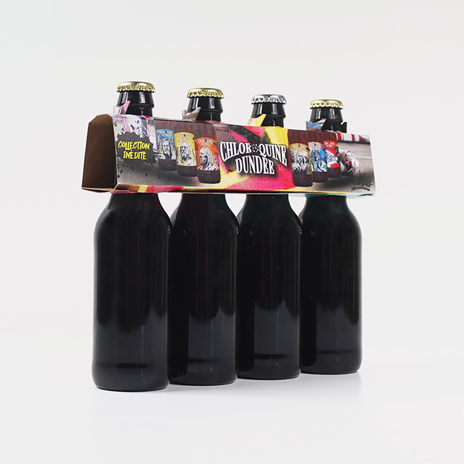 Collerette 4 bières - Emballages Bières - impression personnalisée