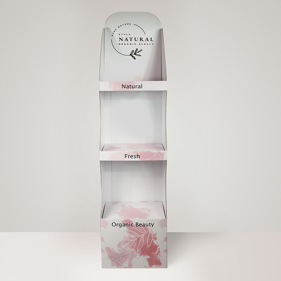 PLV 3 étagères Courchevel - Présentoir PLV carton - délais rapides