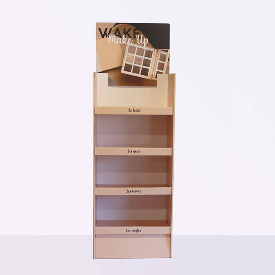 PLV 4 étagères 7 LAUX - Présentoir PLV carton - prototype remboursé