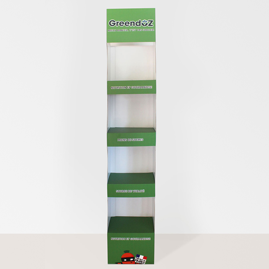 PLV 4 étagères La Plagne - Présentoir PLV carton - packaging en ligne