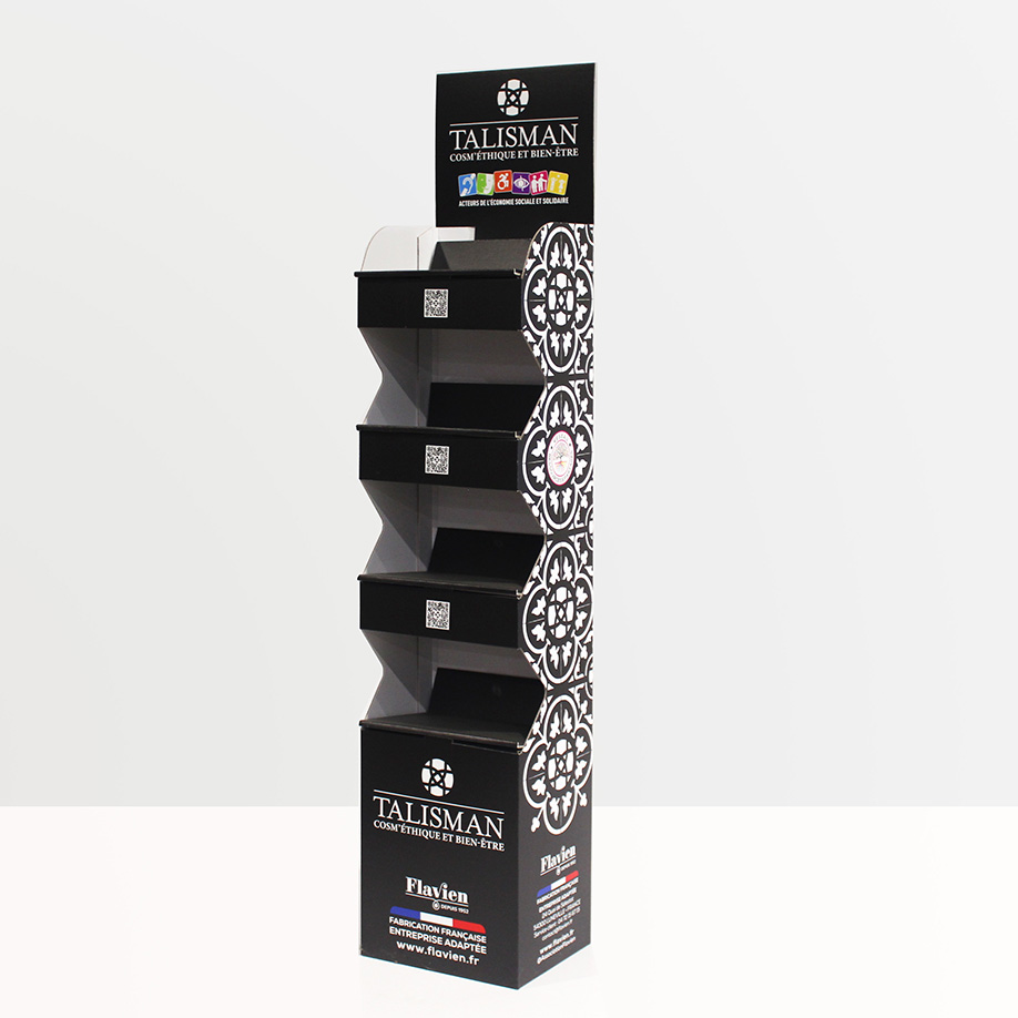 PLV 4 étagères OISANS - Présentoir PLV carton - livraison gratuite