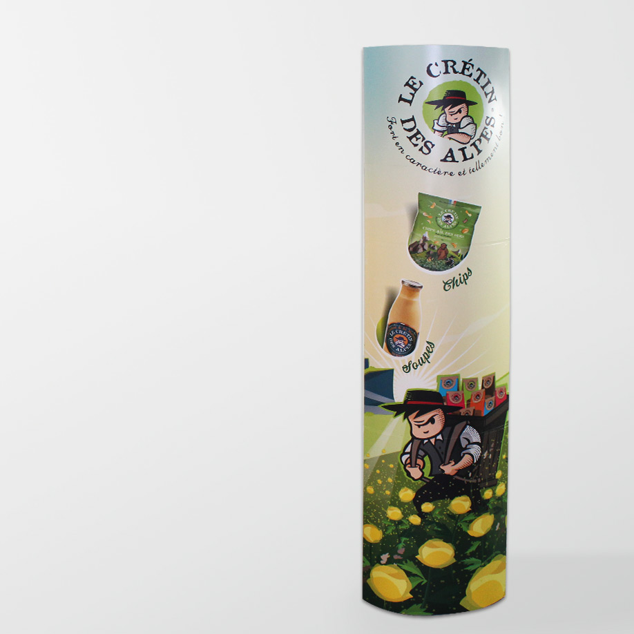 PLV totem VERCORS - Présentoir PLV carton - packaging en ligne