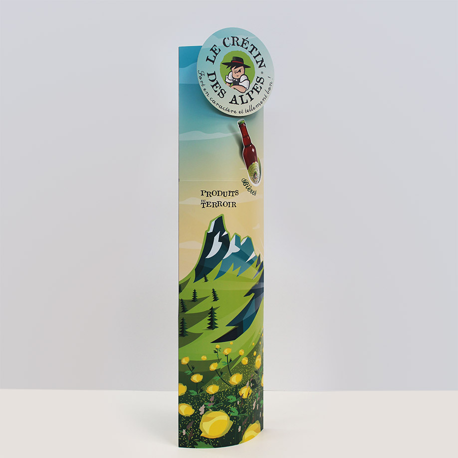 PLV totem VERCORS - Présentoir PLV carton - délais rapides