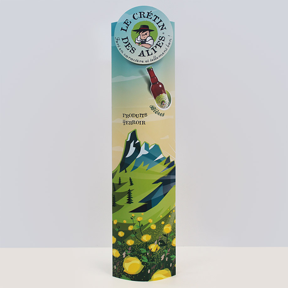 PLV totem VERCORS - Présentoir PLV carton - livraison gratuite