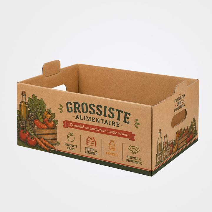 Caisse carton FEFCO Caisse carton FEFCO - smilepack.fr - impression, packaging sur mesure et emballage personnalisé
