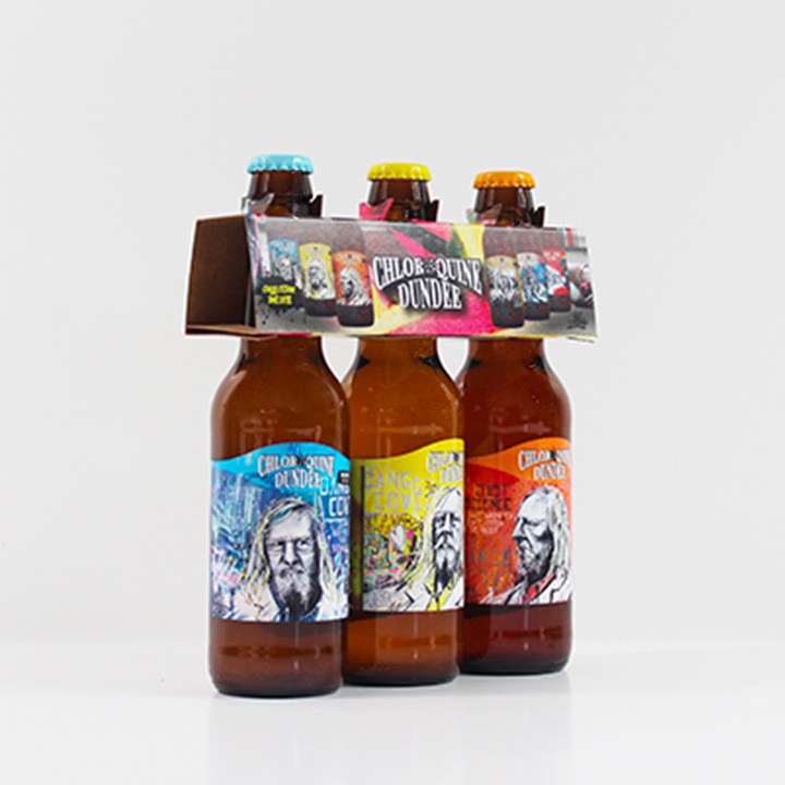 collerette 4 bières - voir le produit collerette 4 bières - emballages personnalisés pour l’univers de la bières - smilepack.fr