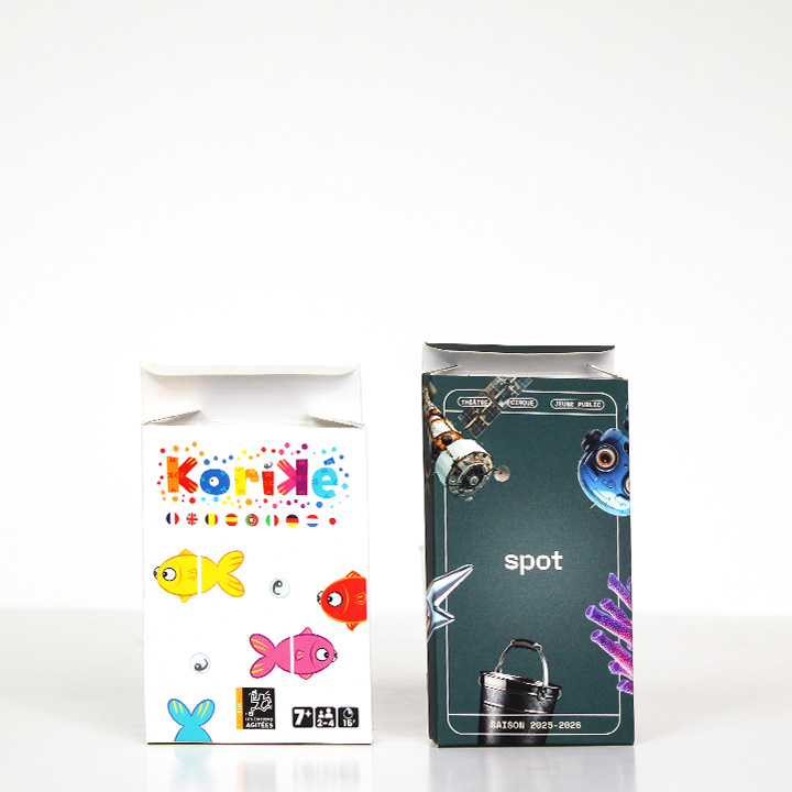 Emballages sur mesure pour les jeux et le divertissement - Boîtes carton sur-mesure à languettes d'insertion - smilepack.fr - impression, packaging sur mesure et emballage personnalisé