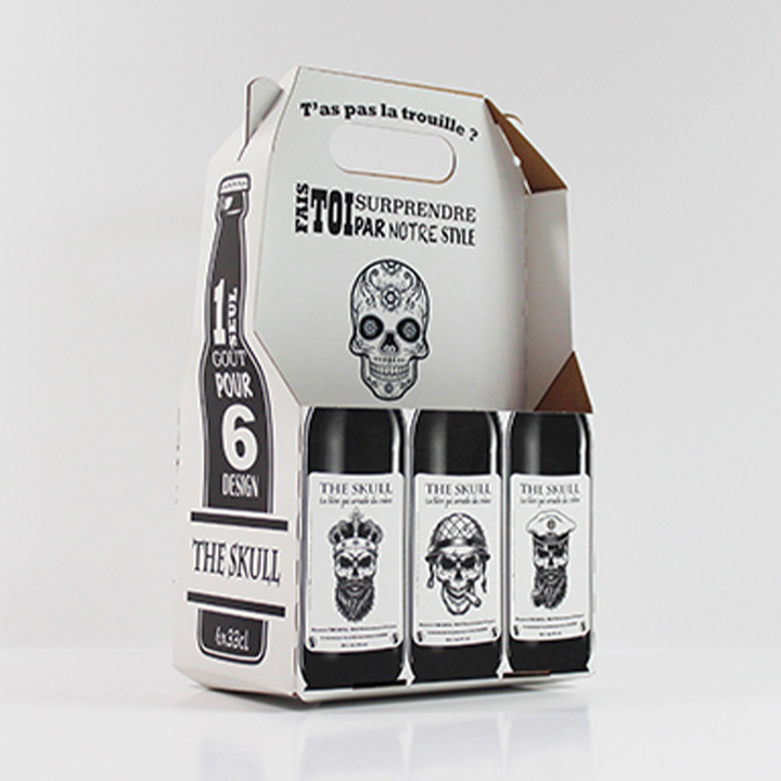 pack 6 bières - voir le produit pack 6 bières - emballages personnalisés pour l’univers de la bère - smilepack.fr