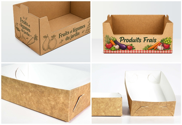 Plateau carton personnalisés sur-mesure - barquette carton sur-mesure