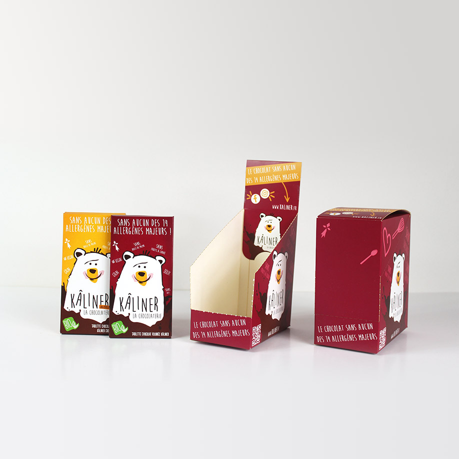 Emballage alimentaire - PAV 10 tablettes de chocolat - smilepack expert en packaging et impression sur-mesure et personnalisé